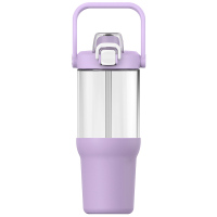 1000-1000-32oz提手盖硅胶玻璃杯-1