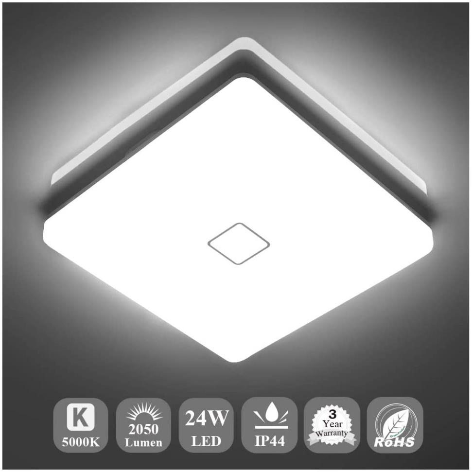 LEDCeilingLight,24W5000K12.6inSquare,forKitchenBathroomHallway