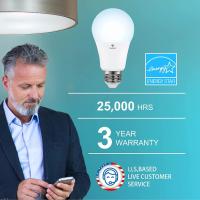 WiFiSmartLEDBulb,A19800LM60WEquivalentDaylight-5000K-