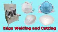 EdgeWeldingandCuttingMachineforConeTypeRespiratorCupMaskProduction