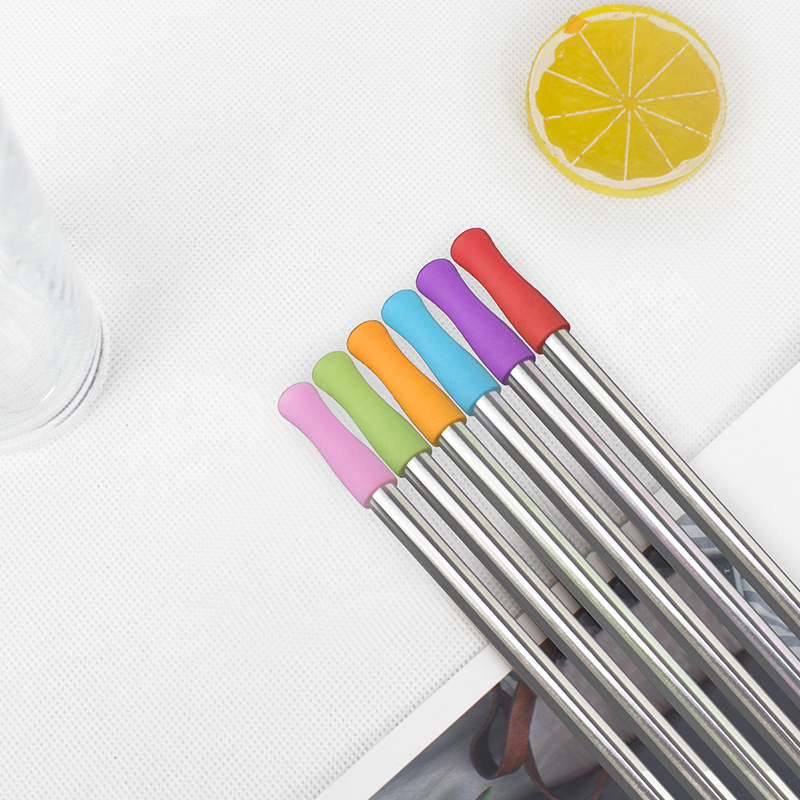 ST003 Stainless Steel Straw With Silicone Tips 2