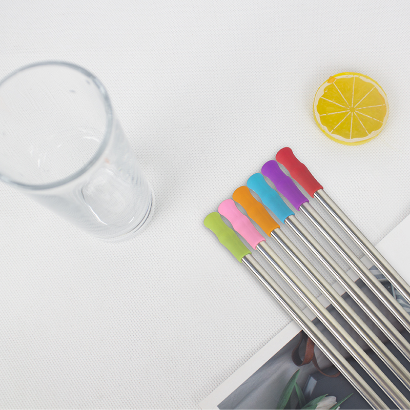 ST004 Stainless Steel Straw With Silicone Tips 2