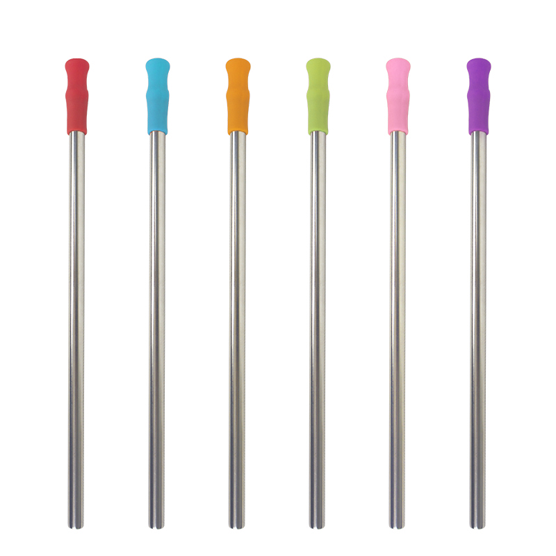 ST004 Stainless Steel Straw With Silicone Tips 3