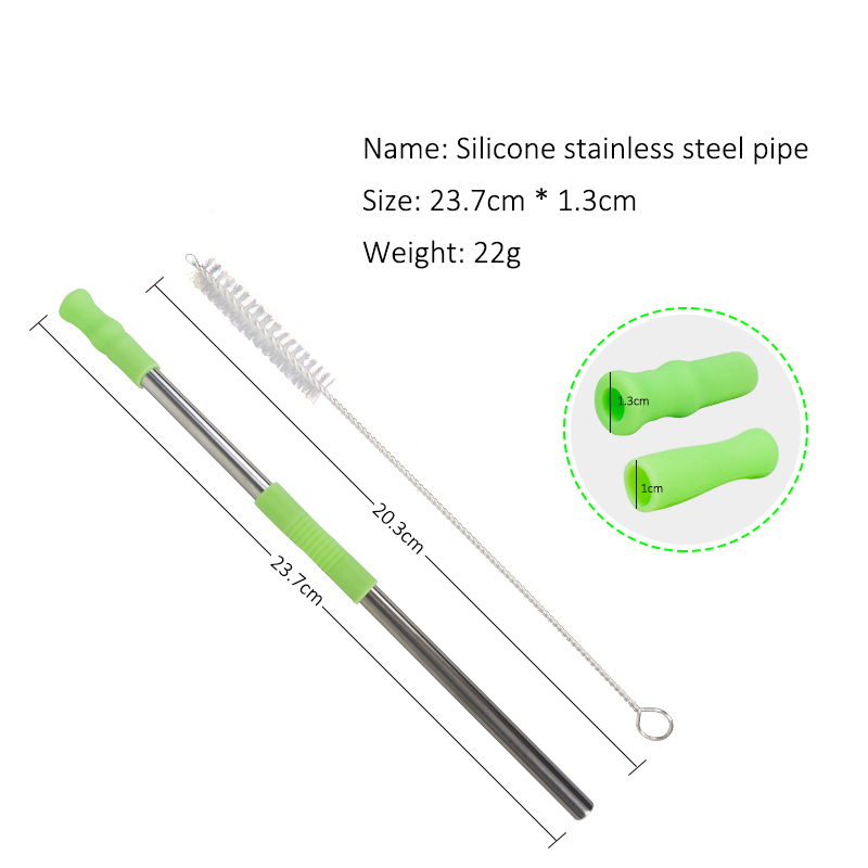 ST005 Foldable Stainless Steel Straw With Silicone Tips 2
