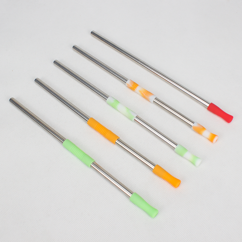 ST006 Foldable Stainless Steel Straw With Silicone Tips 2