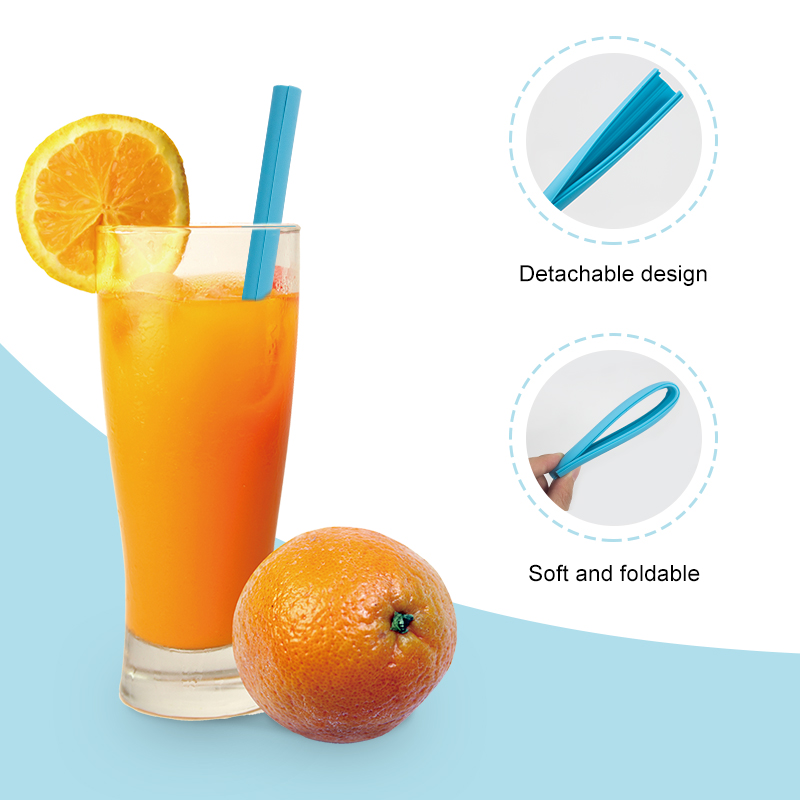 ST008 Easy to Clean Openable Reusable Silicone Straw 4