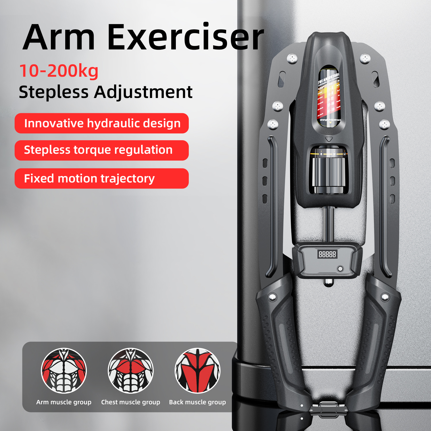 HYDRAULIC ARM FORCE FITNESSHYDRAULIC CYLINDER PATENTMICRO REBOUND WITH lARGE SCREEN
