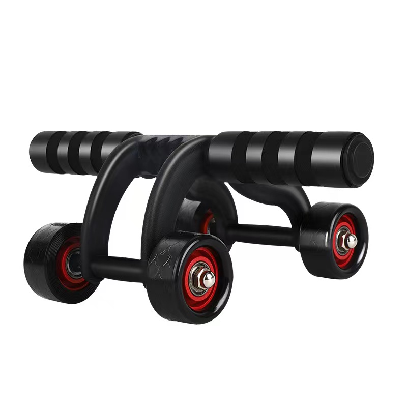 multi-function 4 wheel abs roller with knee pad mat abdominal wheel high quality fitness ab abdominal wheel