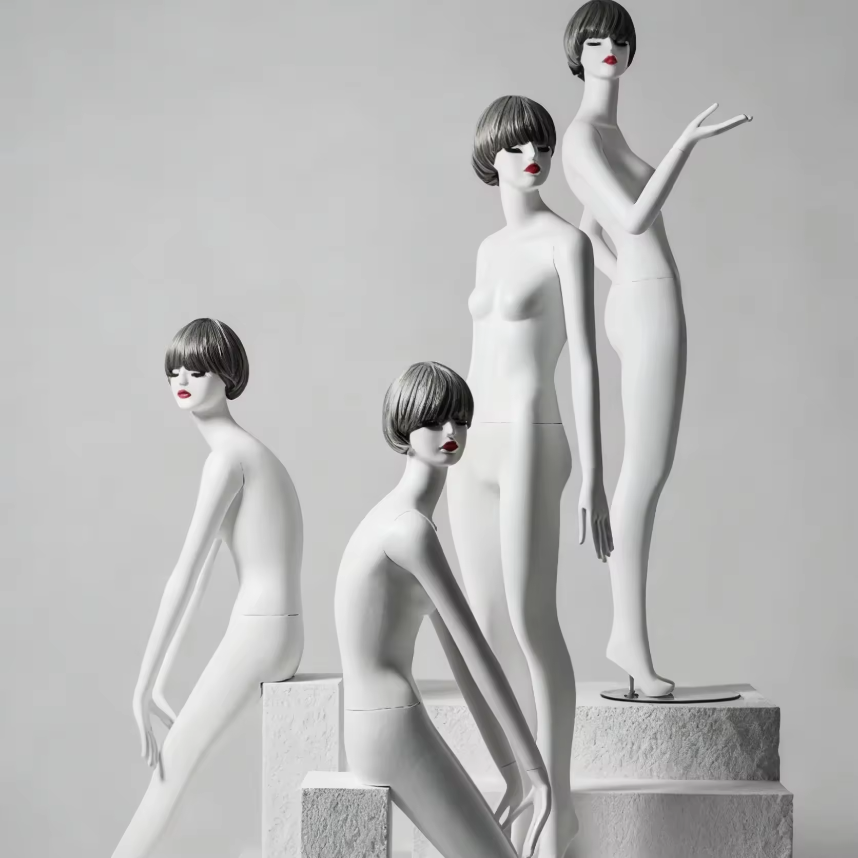 Modern Stylish Design Female Model Mannequin Full Body Display Rack for Clothing Store