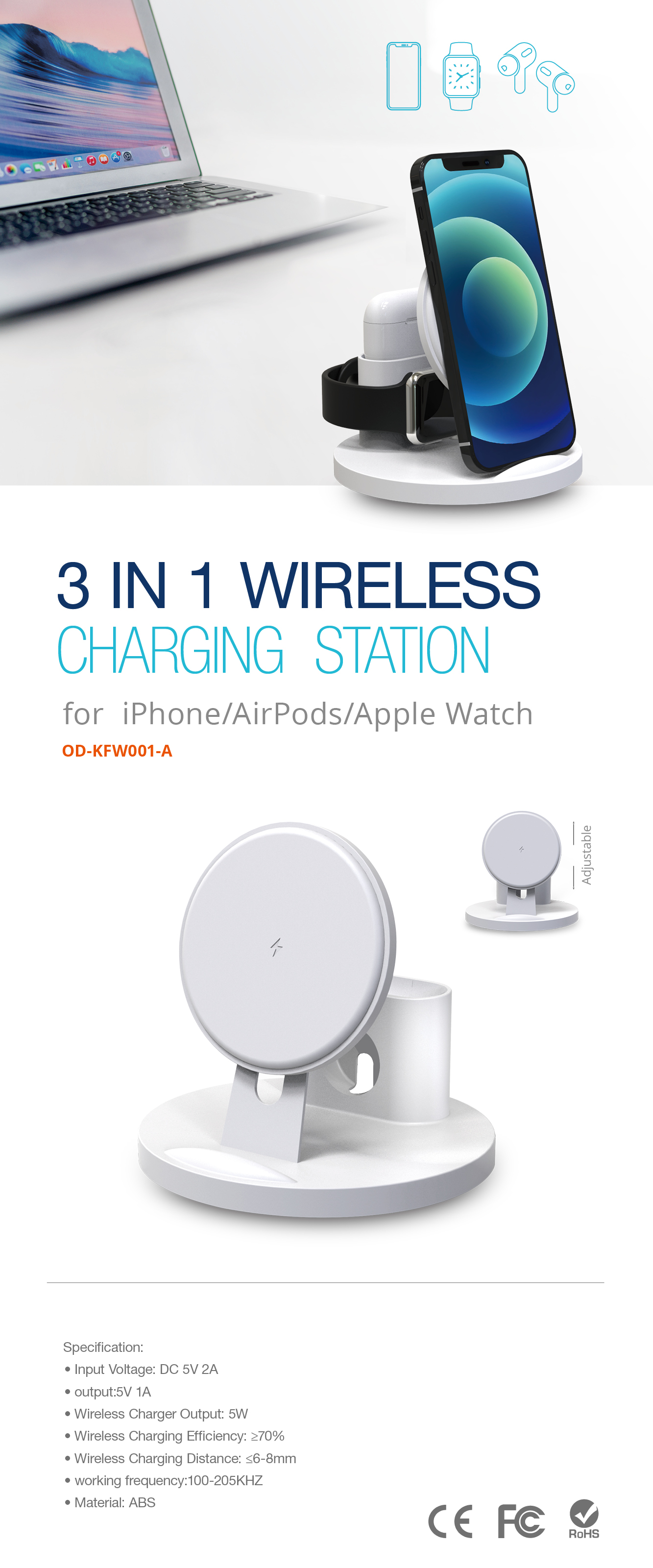 3 IN 1 WIRELESS CHARGING STATION 2
