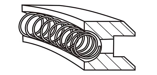 Top-Bevelled Oil Control Ring With Coil Expander
