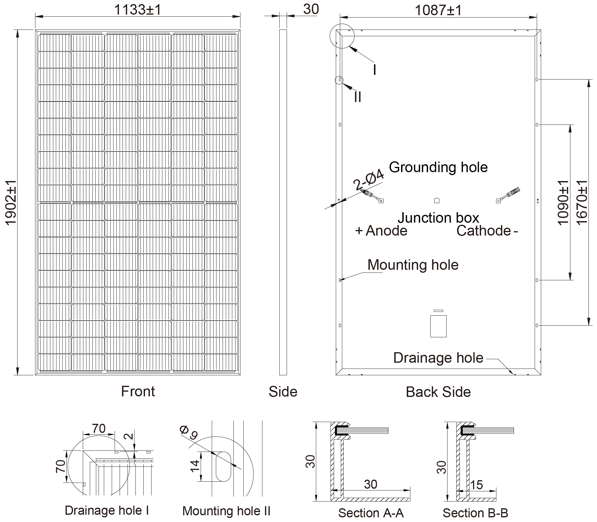 太阳能板尺寸图2