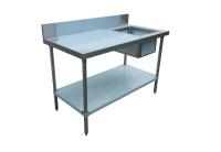 3060带斗工作台一槽左板不锈钢层板02