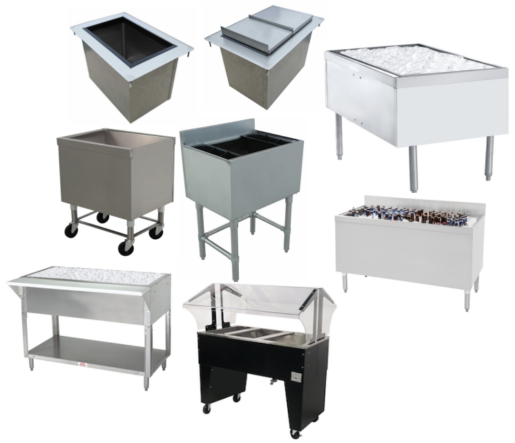 ice bin, portable ice bin, ice-cooled table,beer box, drop in ice bin
