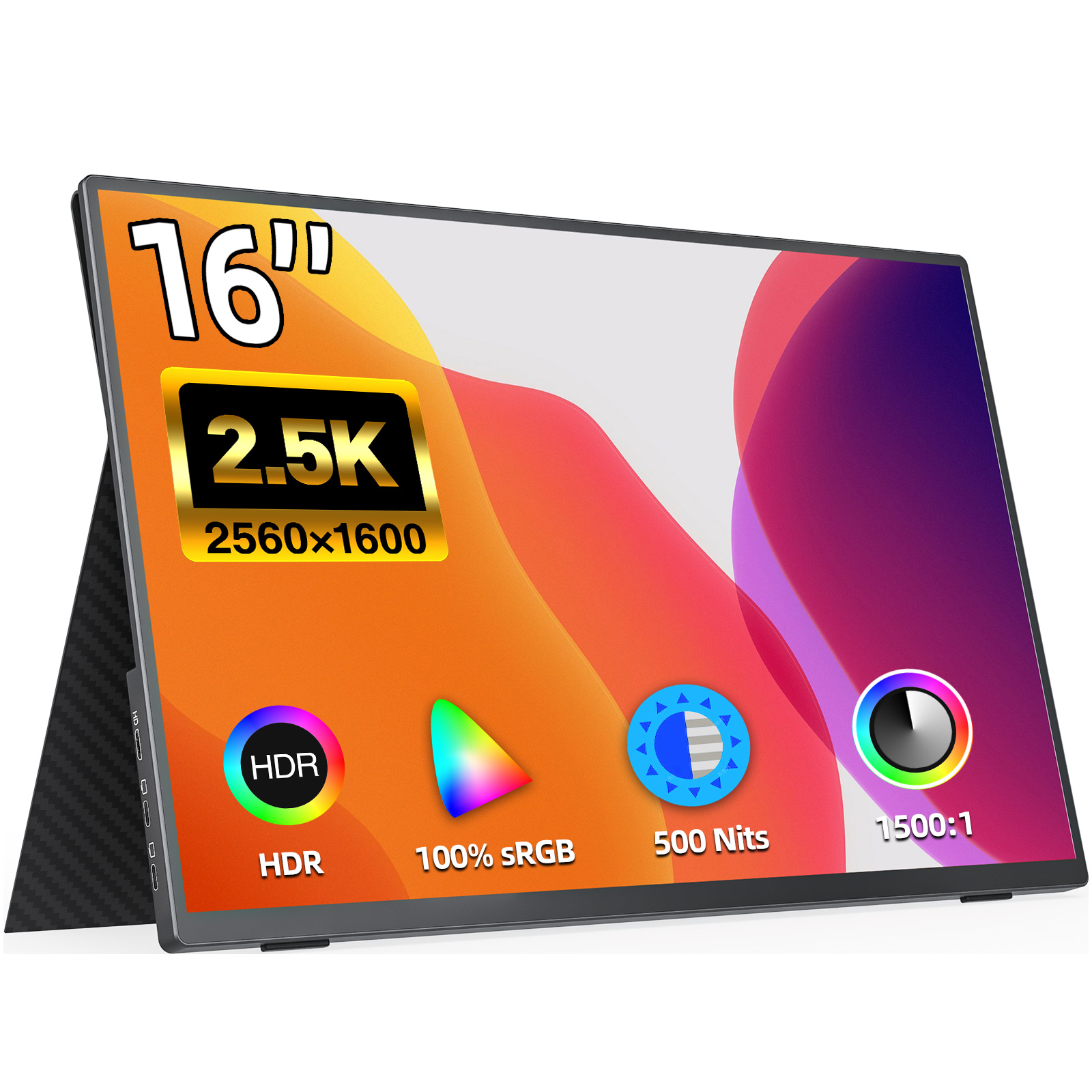 【すだ】モバイルモニター kksmart 16インチ モバイルモニター kksmart 16インチ 超薄型 超軽量540g 狭額縁