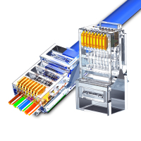 超五类穿孔水晶头组合---白底