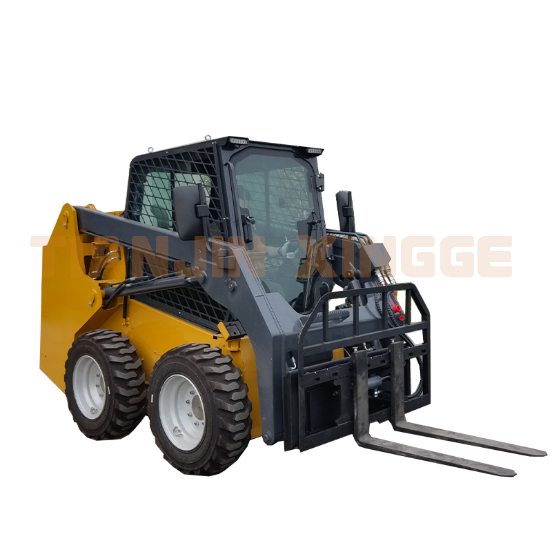 Skid Loader Rops S55 4x4 Wheeled Skid Steer Loader Mini Front Loader ROPS Cab Poclain ...