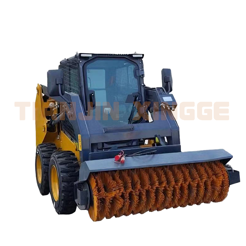 Skid Loader Rops S55 4x4 Wheeled Skid Steer Loader Mini Front Loader ROPS Cab Poclain ...