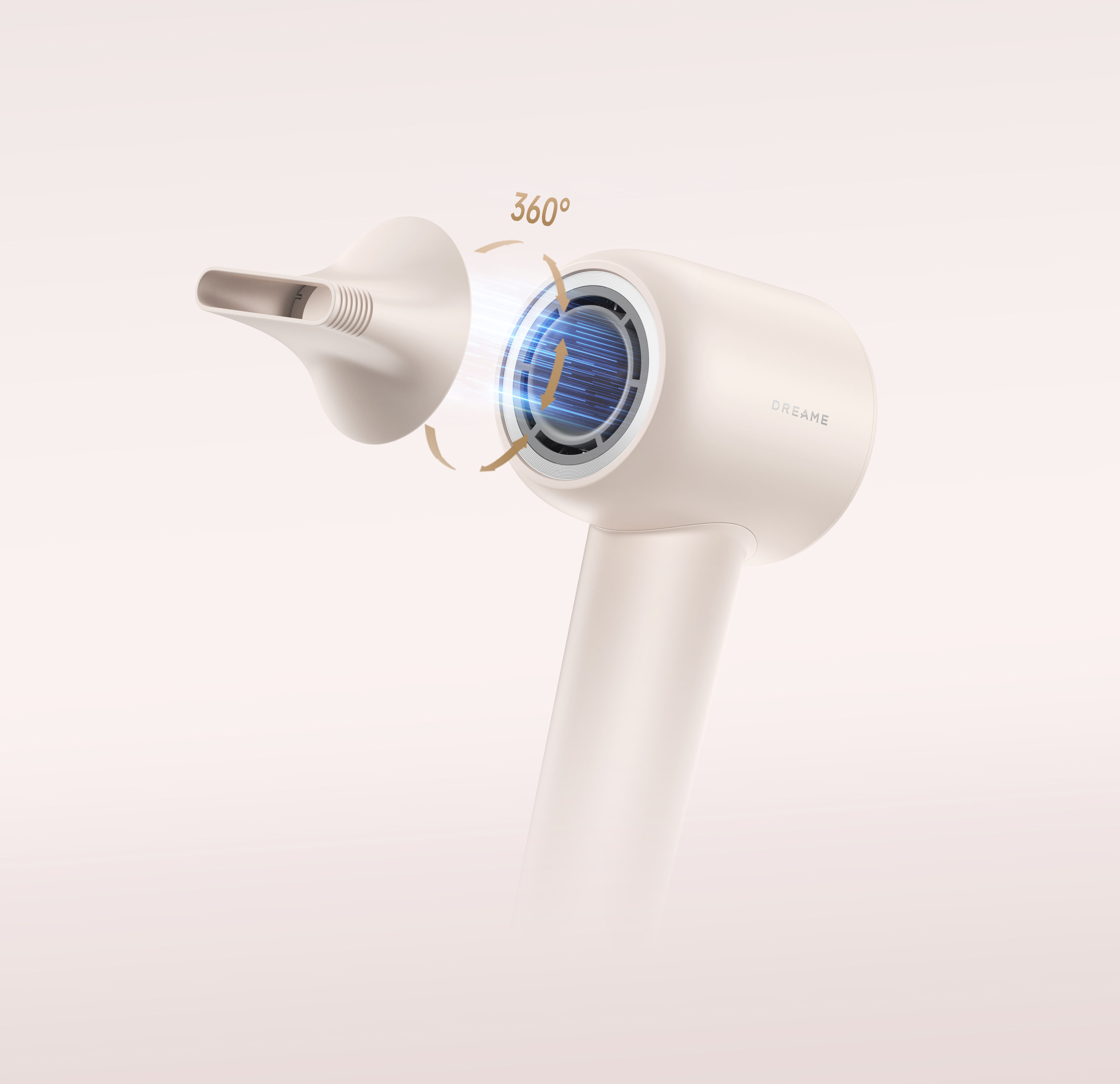 风嘴360度旋转-白色-360°RotatableMagneticNozzle-White