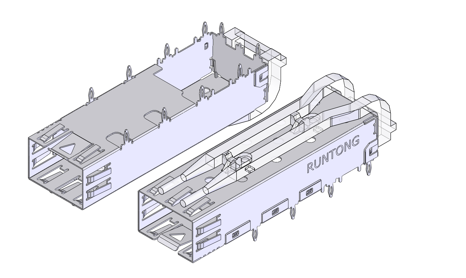 SFP1X1笼子导光柱双圆柱入光9.60Cage