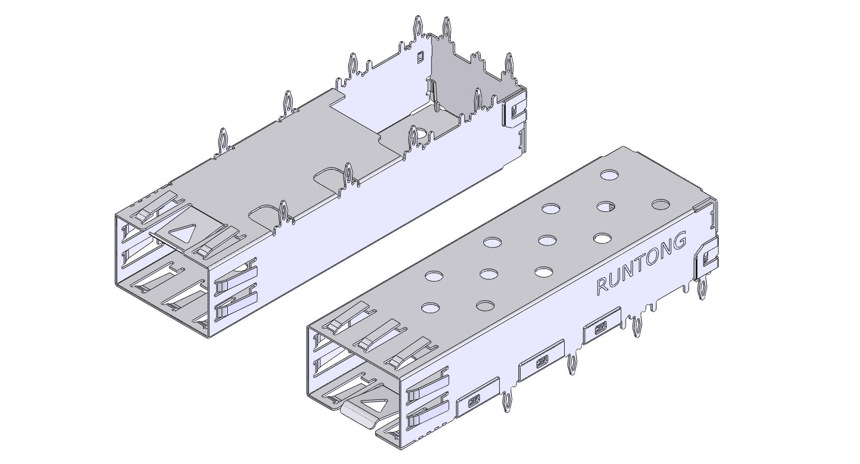 SFP1X1笼子压接脚Cage