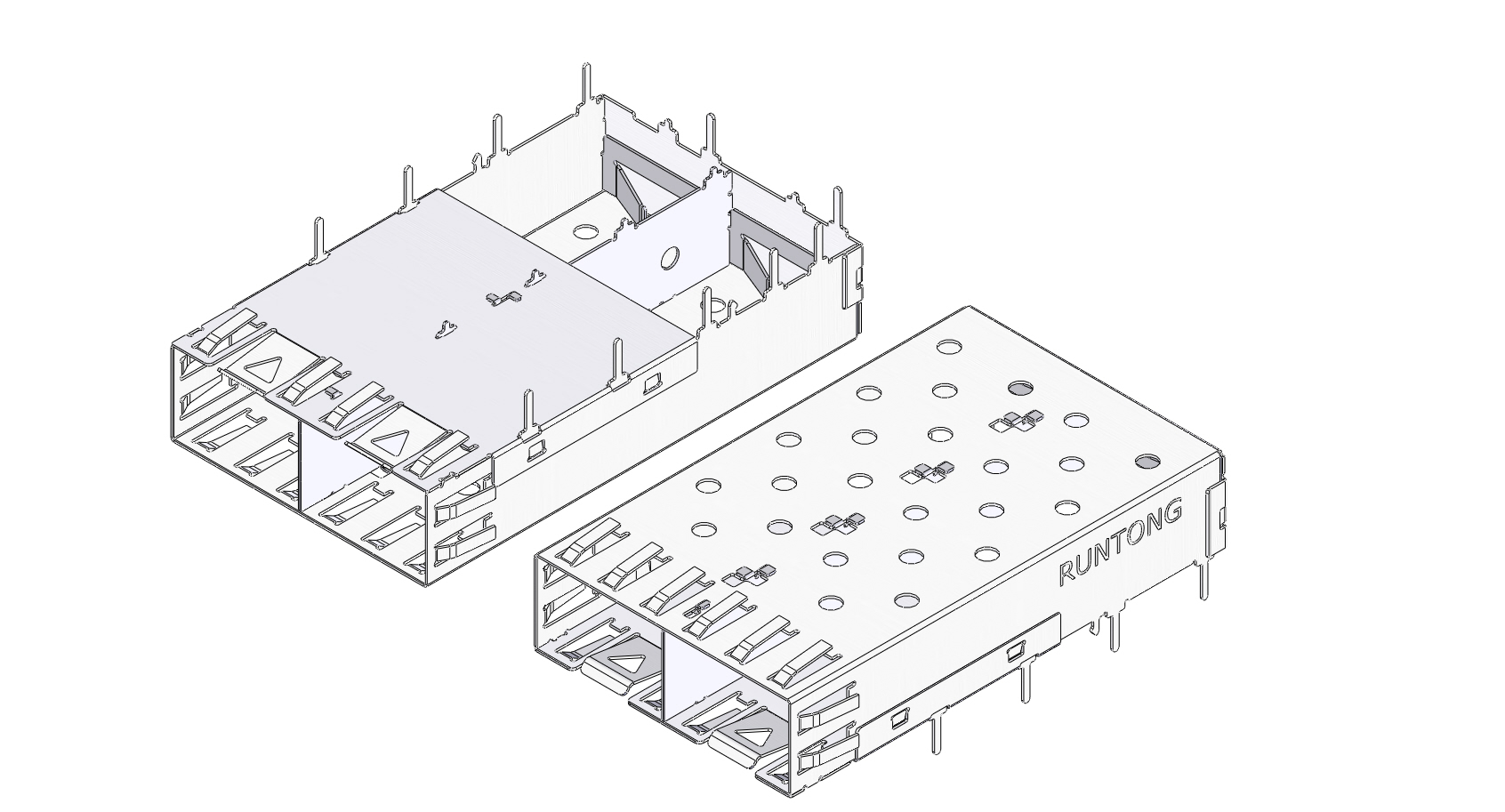 SFP1X2笼子焊接脚Cage