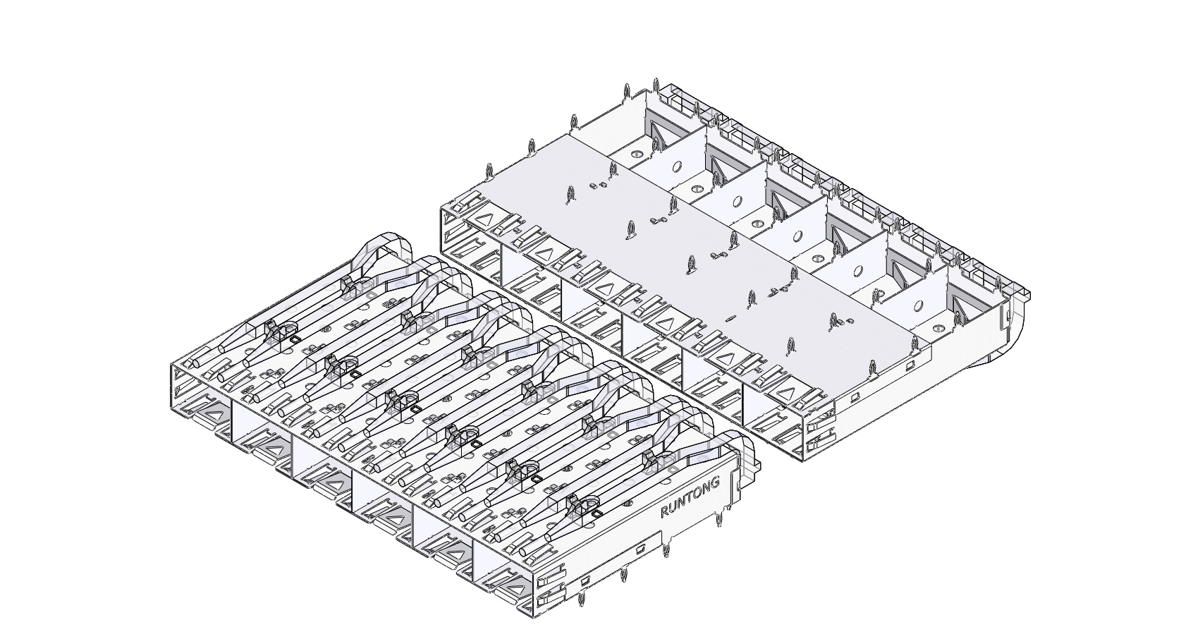 SFP1X6笼子导光柱双圆柱入光9.60Cage