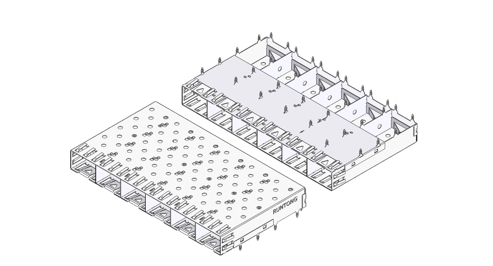 SFP1X6笼子压接脚Cage