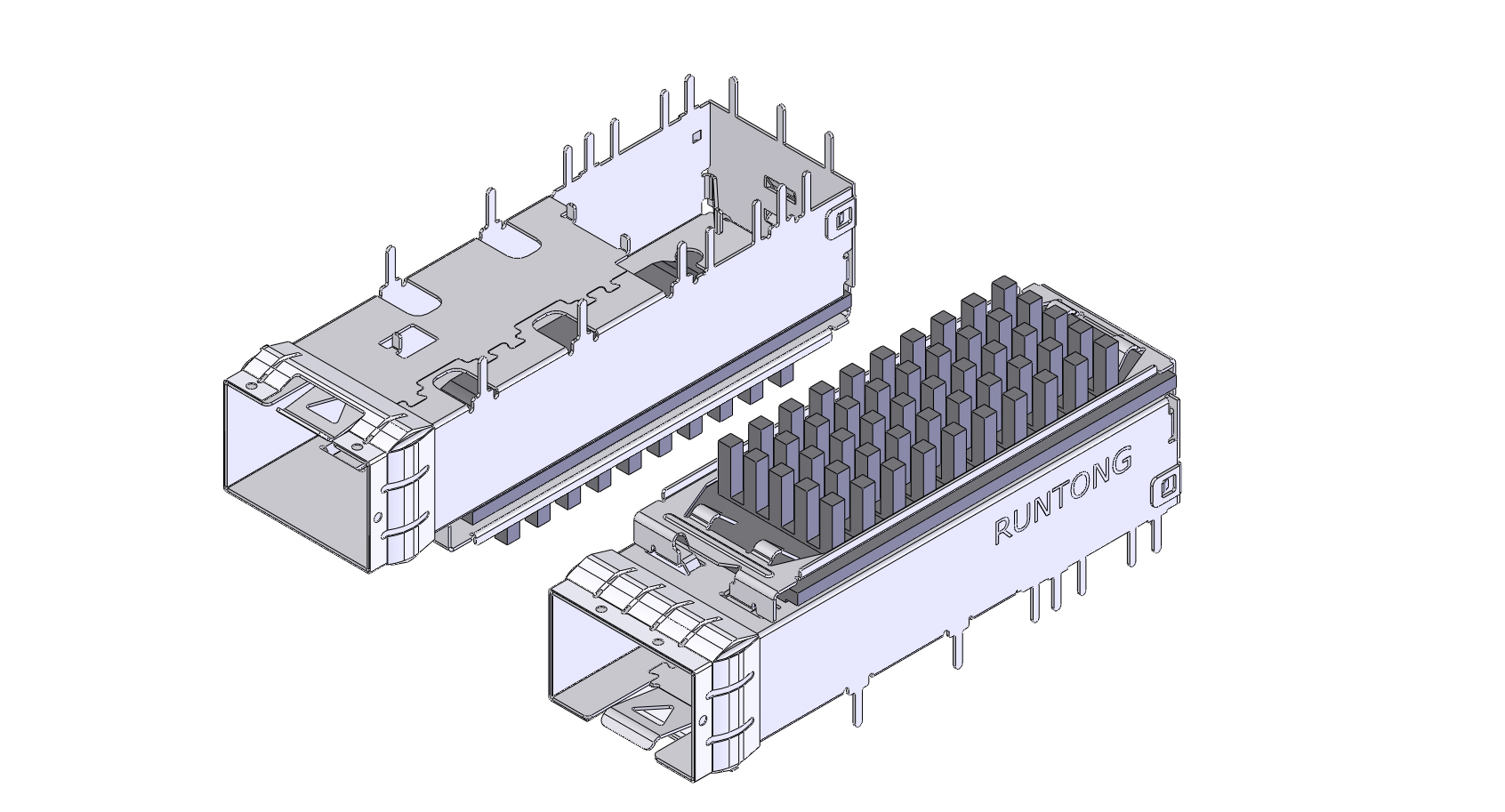 SFP-1X1笼子散热器前后扣Cage