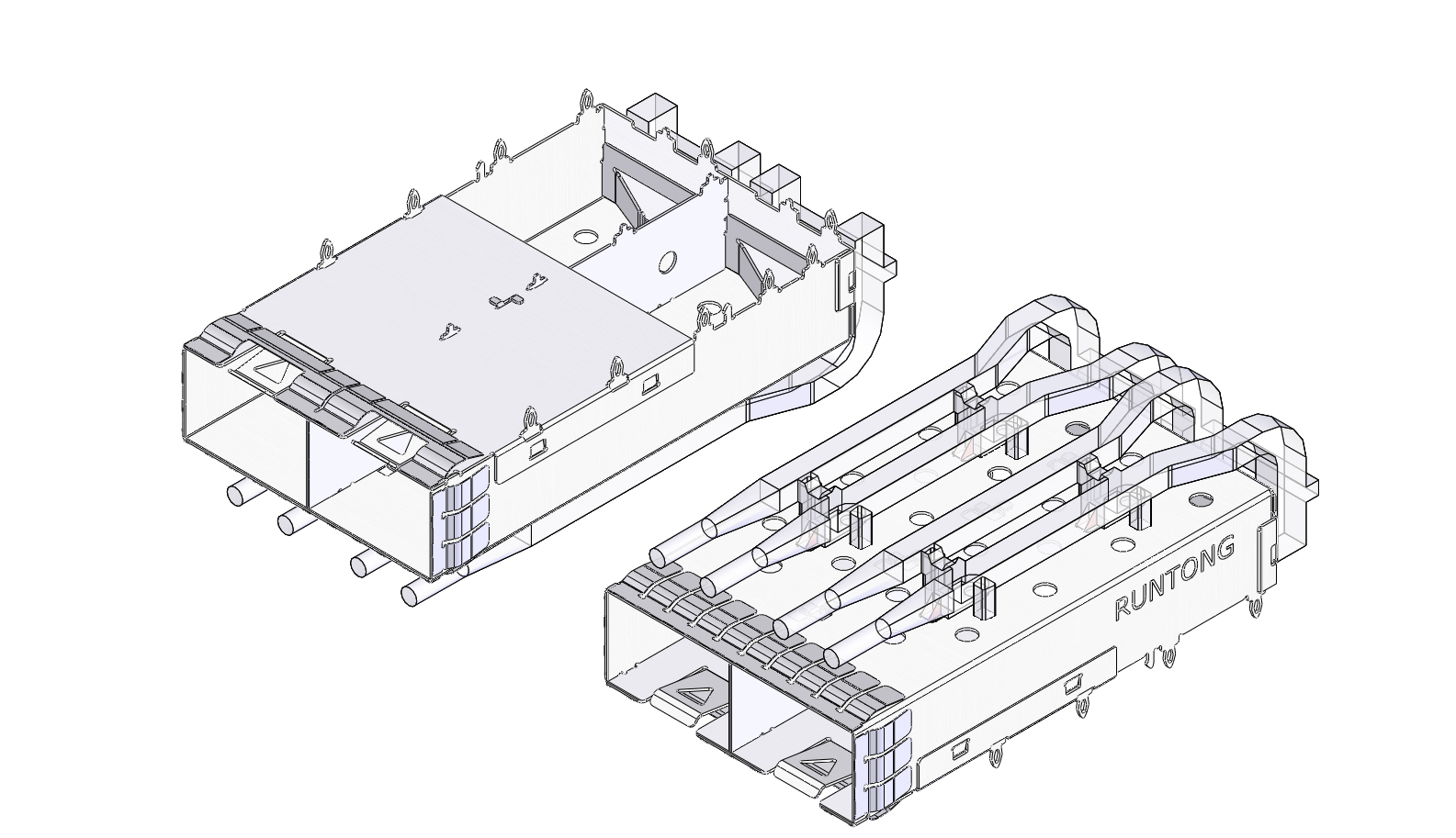 SFP-1X2笼子导光柱双圆柱Cage