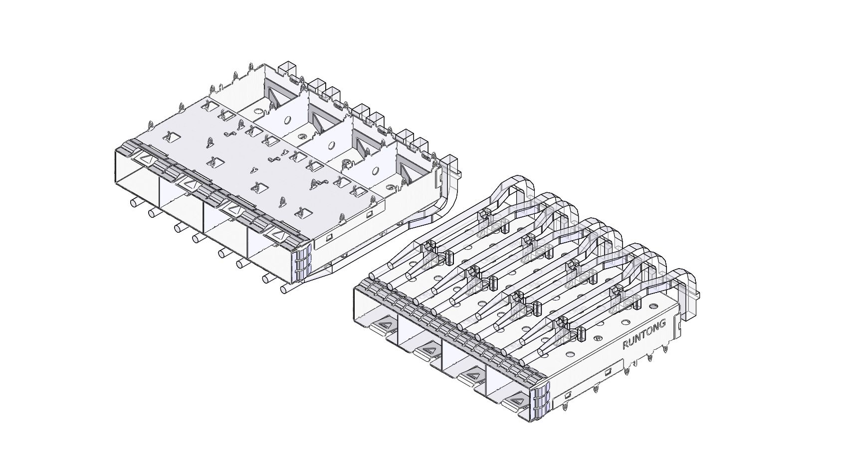 SFP-1X4笼子导光柱双圆柱Cage