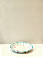 活泼圆点花纹陶瓷盘