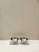 不锈钢双碗亚克力支架