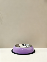 纯色简约防滑不锈钢宠物碗