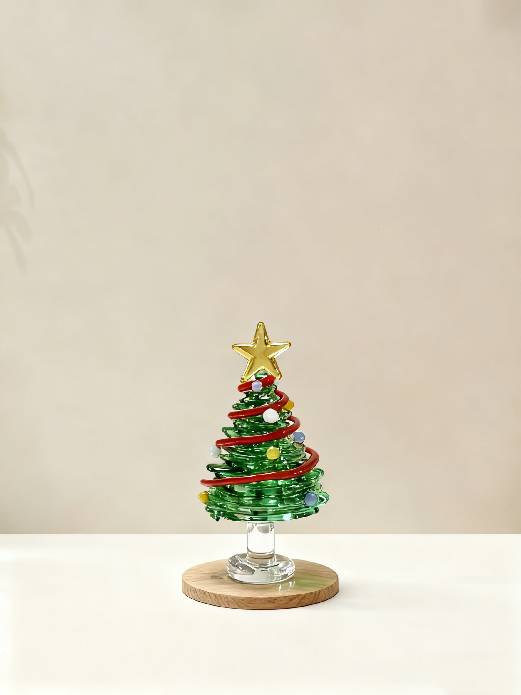 玻璃圣诞树装饰——绿色