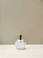 竖纹球形玻璃洗浴瓶