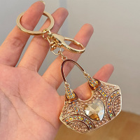 镶钻水晶包包汽车钥匙扣-香槟