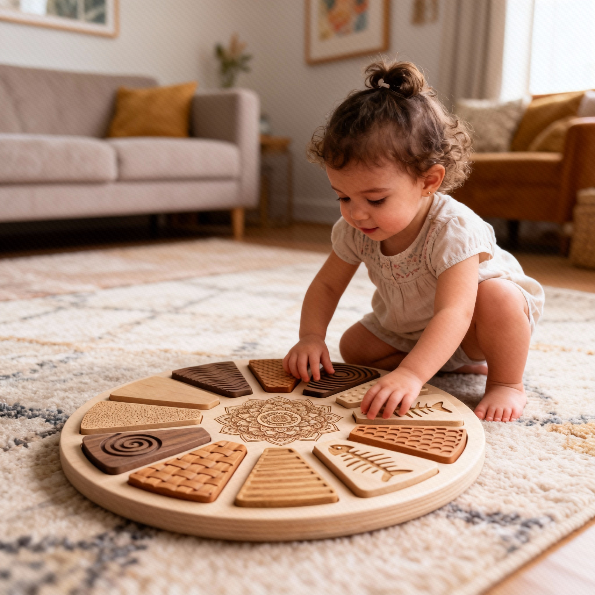 jimeng-2025-12-03-7834-做一个场景图800_800，有一个两岁左右的美国小女孩在玩这个参考图的玩具,，背...