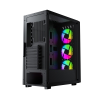 ATX机箱-C16-C16全玻-黑色-左后450046