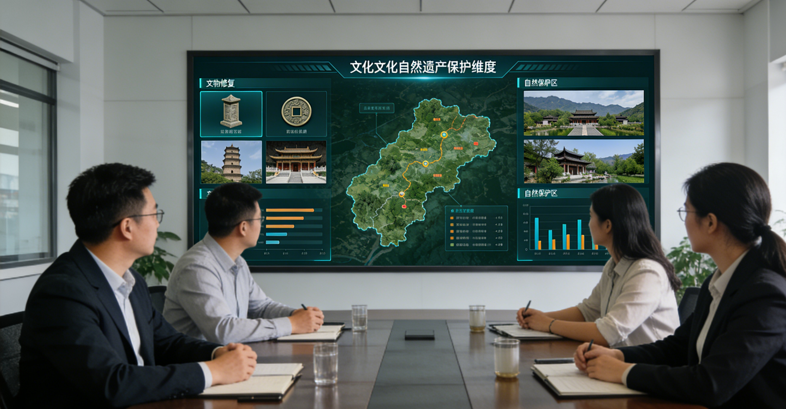 文化遺産と自然遺産の保護、経営管理、安全管理、全面的品質管理、新技術の応用、観光客の満足度