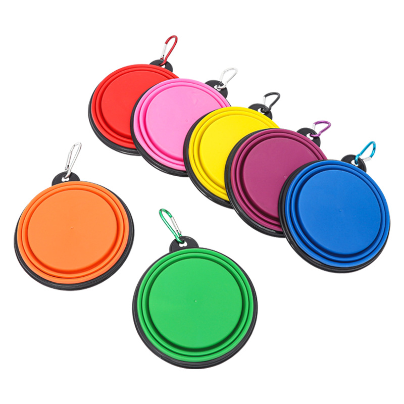 customizedportableFoldingPetsBowlwithCarabiner