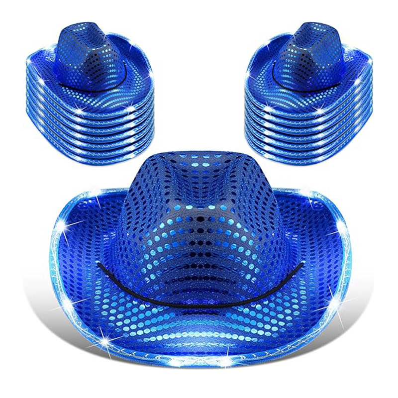 customSequinCowboyHatwithLEDBrim