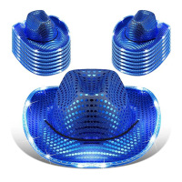 customSequinCowboyHatwithLEDBrim