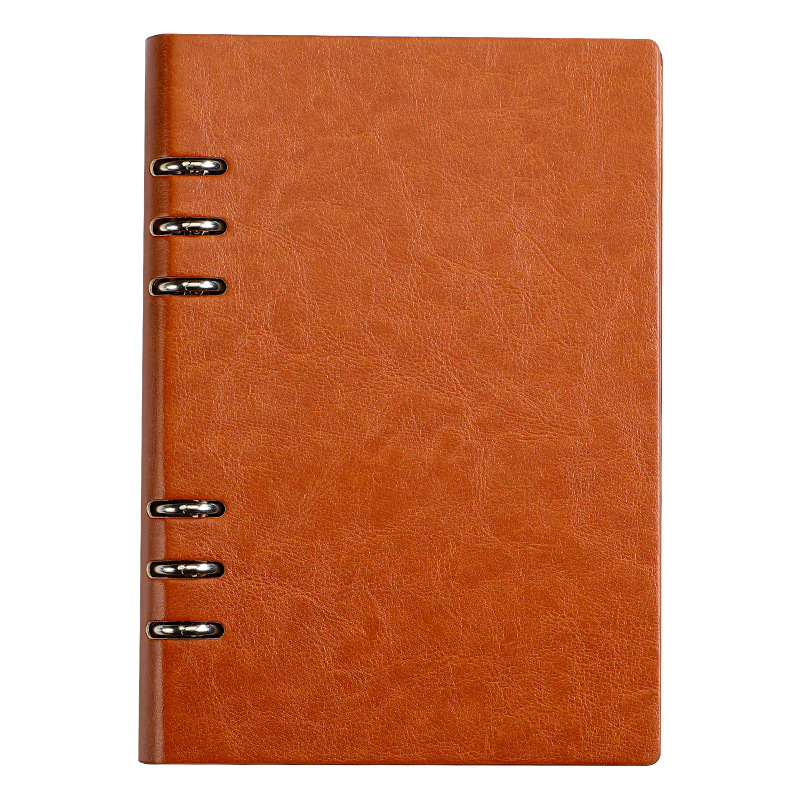 RefillablePULeatherRound6-RingBinderCoverNotebook