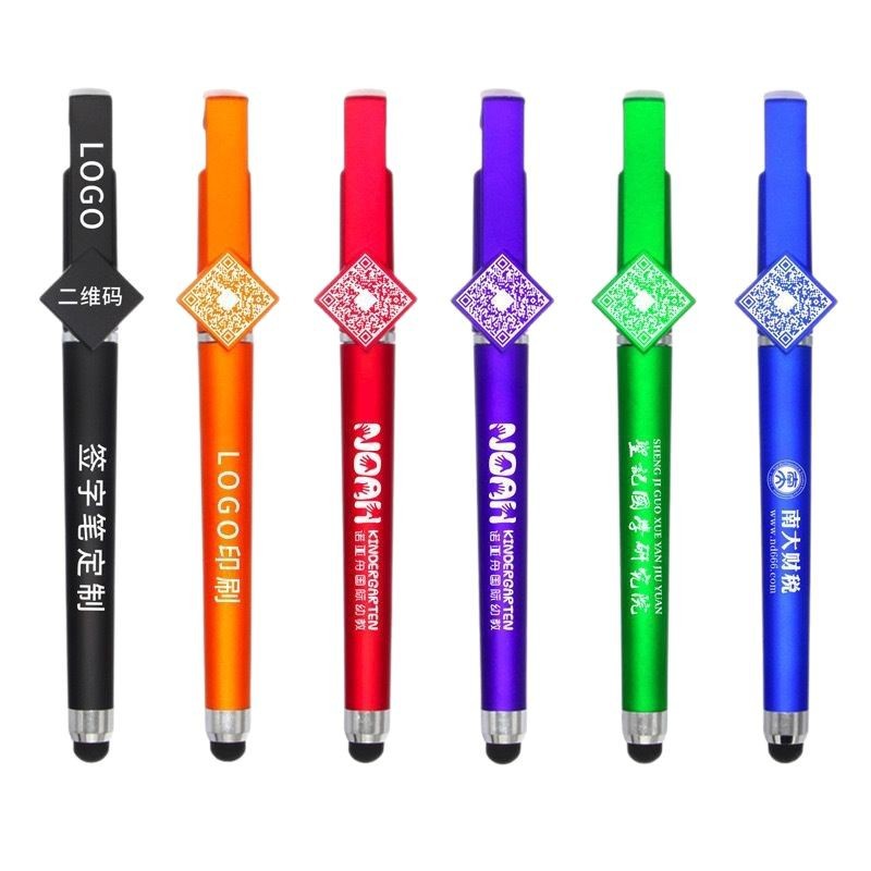 customizedQRCodeStylusBallpointGelPenwithPhoneHolder