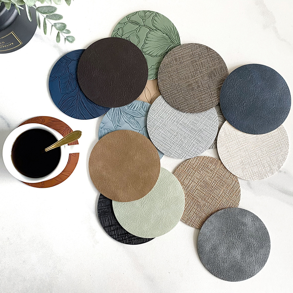 AristoRoundLeatherCoasters
