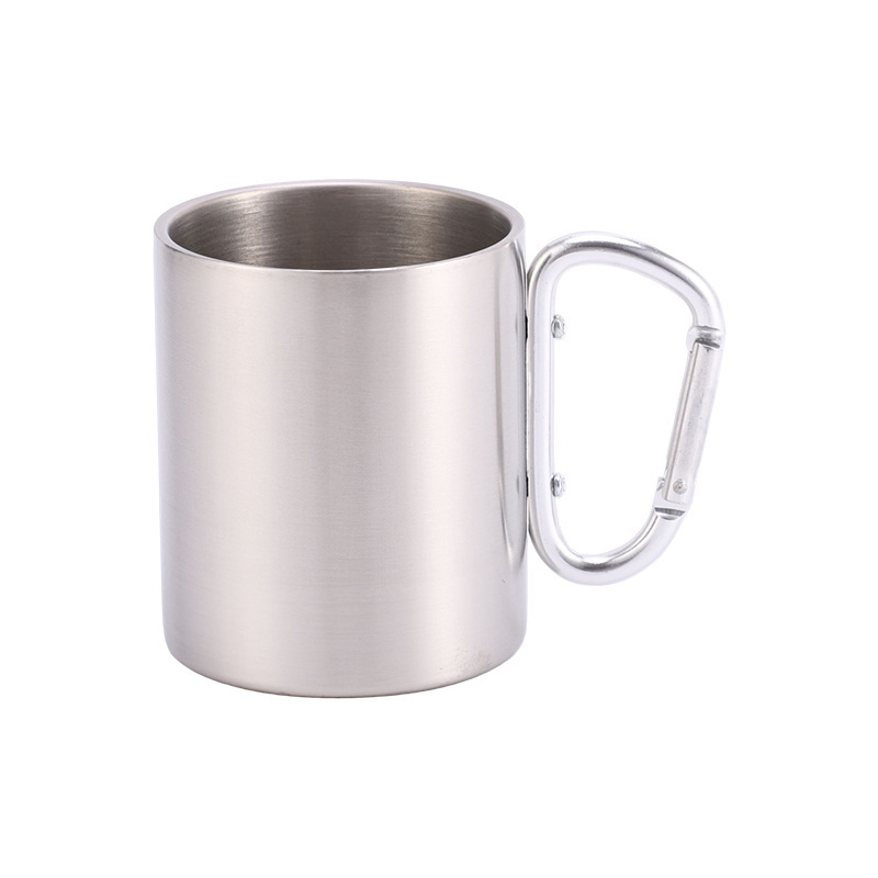 10oz.CarabinerHandleStainlessSteelMug