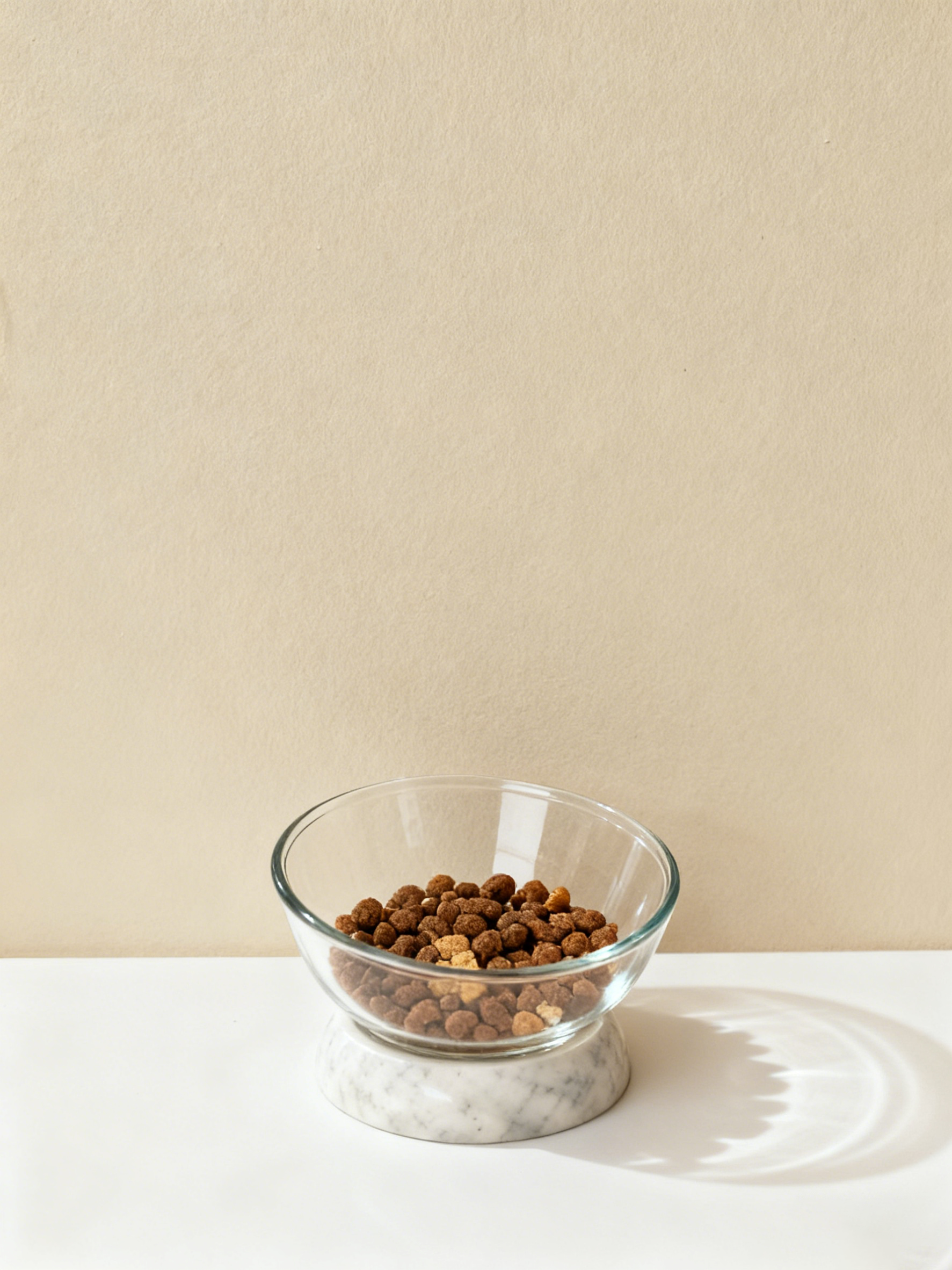 防翻斜口玻璃宠物碗