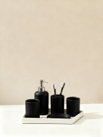 黑粗陶洗浴套装