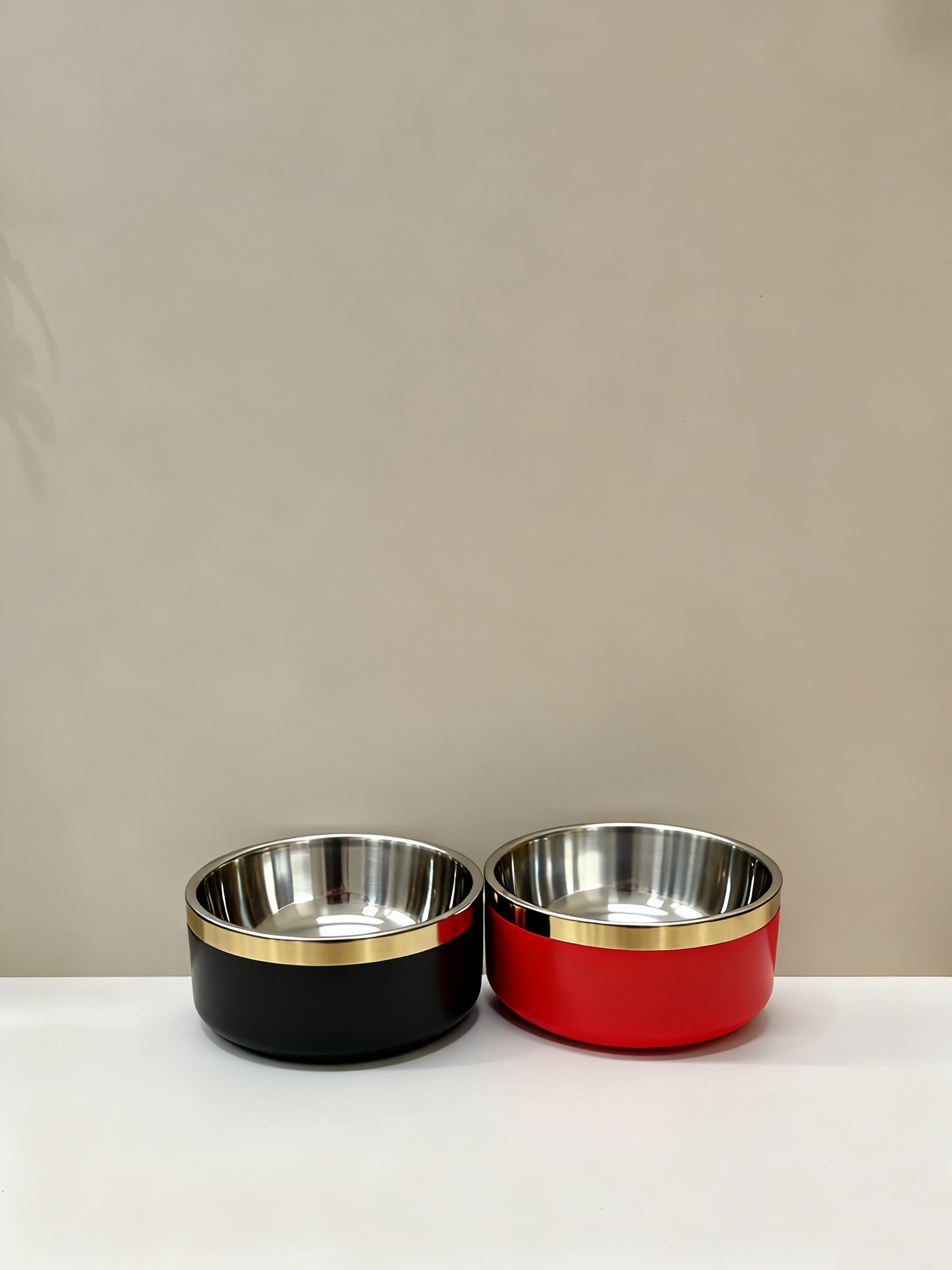 纯色不锈钢宠物碗